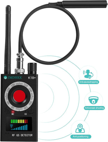 K18 Professional Anti Spy RF Detector, Wireless Bug Detector, Signal for Spy Camera, Laser Lens, GSM Listening Device Finder, Radar Radio Scanner, Wireless Signal Alarm - Imported from UK